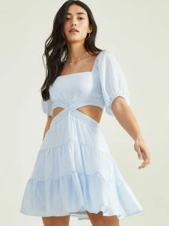 Elise Puff Sleeve Cutout Dress