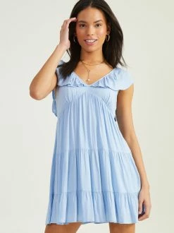 Marlena Tiered Dress -Pippa Shop 001926 DYDW3421IMK LIGHT BLUE 02