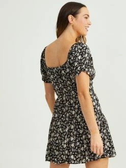 Jane Floral Dress -Pippa Shop 001926 DYDW3957IMK BLACK 02