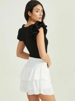 Bonnie Ruffle Sleeve Bodysuit -Pippa Shop 001950 BT3068 ATS BLACK 03