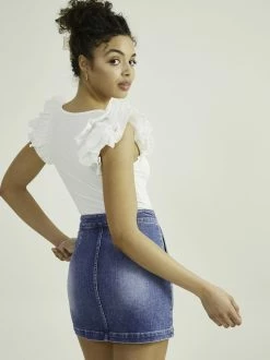 Bonnie Ruffle Sleeve Bodysuit -Pippa Shop 001950 BT3068 ATS WHITE 03