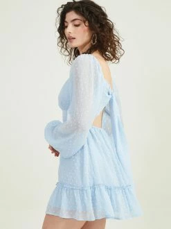 Ellen Clipdot Dress 7 Ellen Clipdot Dress -Pippa Shop 002044 D51464 BABY BLUE 03