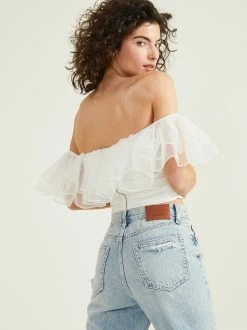 May Tulle Ruffle Top 7 May Tulle Ruffle Top -Pippa Shop 003038 IBT26210AS WHITE 03