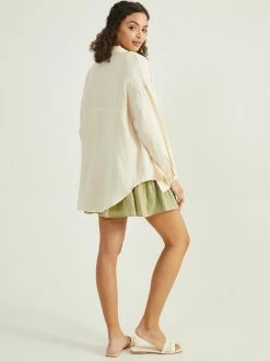 Mary Gauze Button Up Top -Pippa Shop 003038 IBT28201AS NATURAL 04