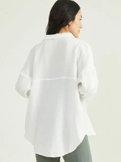 Mary Gauze Button Up Top -Pippa Shop 003038 IBT28201AS WHITE 04