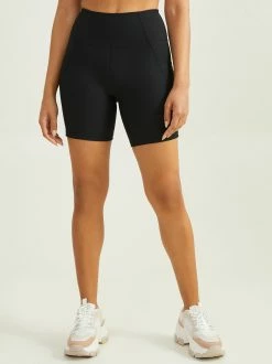 First String Ribbed Biker Shorts -Pippa Shop 003060 AF222 SHLBIKE BLACK 02
