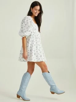 Victoria Babydoll Dress -Pippa Shop 003066 BMD1074CQ 23 WHITE BLUE 03