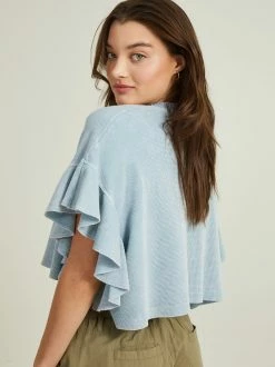 Nessa Flutter Sleeve Top -Pippa Shop 004084 MMT10099NT 1 23 AQUIFER 02