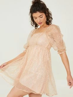 Peach Sequin Dress
