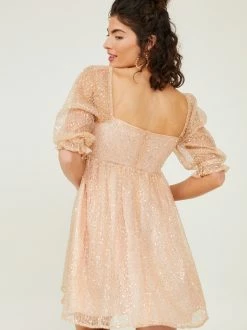 Peach Sequin Dress -Pippa Shop 004124 LD52208AS PEACH 02
